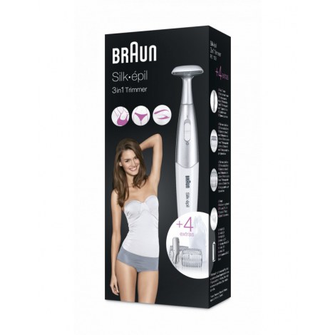 Braun | FG1100 Silk-epil 3in1 | Bikini Trimmer/Cosmetic Shaver | Operating time (max) 120 min | Number of power levels | White - 5